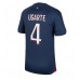 Paris Saint-Germain Manuel Ugarte #4 Hjemmedrakt 2023-24 Korte ermer